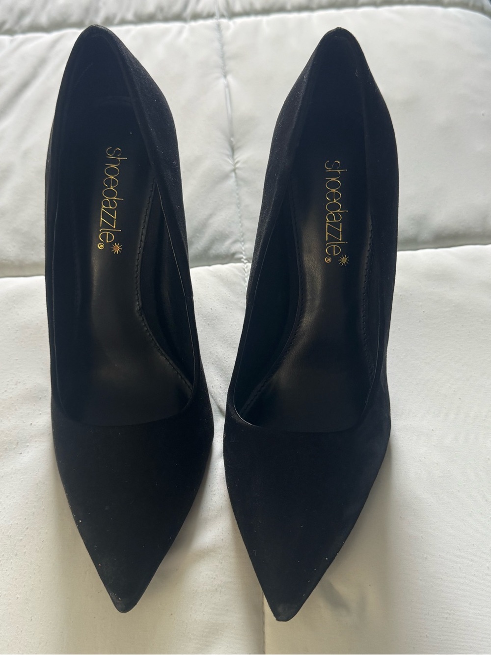 Shoe Dazzle Black Pointed Toe Stiletto Pumps